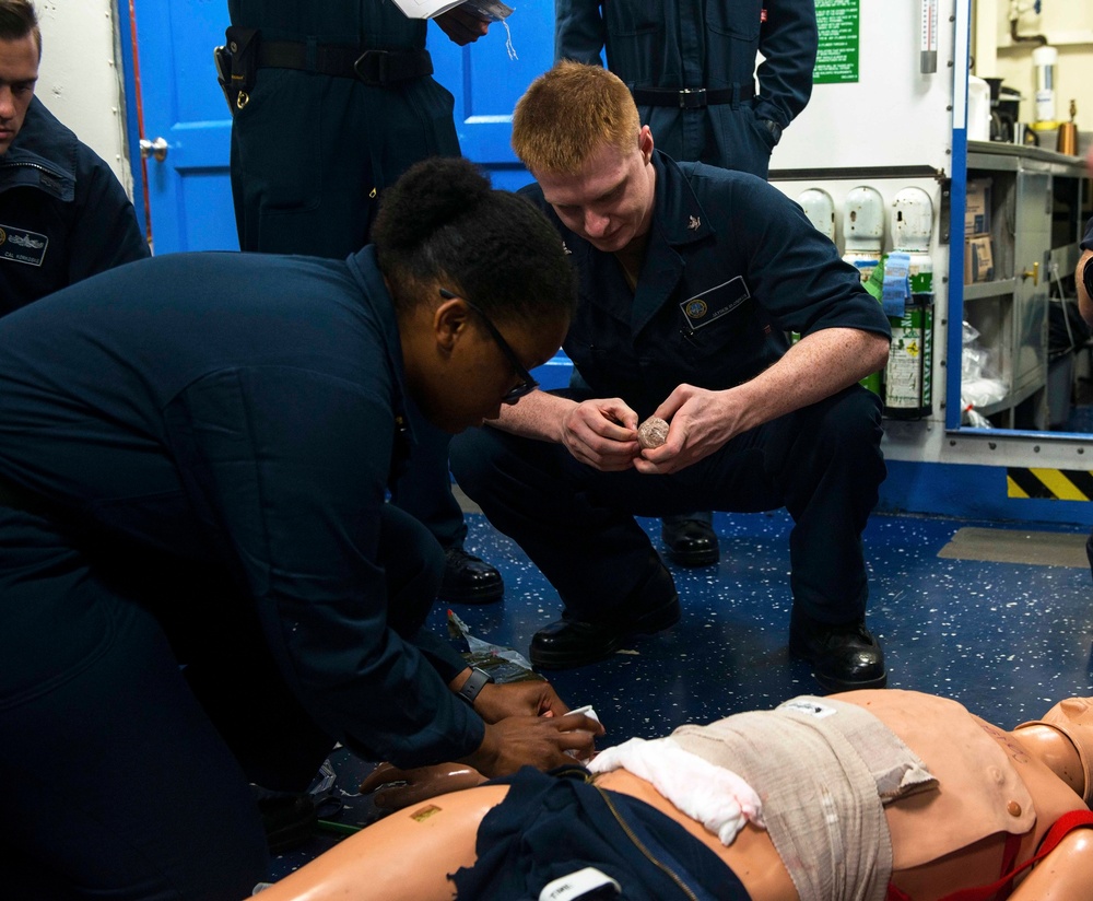 USS Mount Whitney First Aid Training
