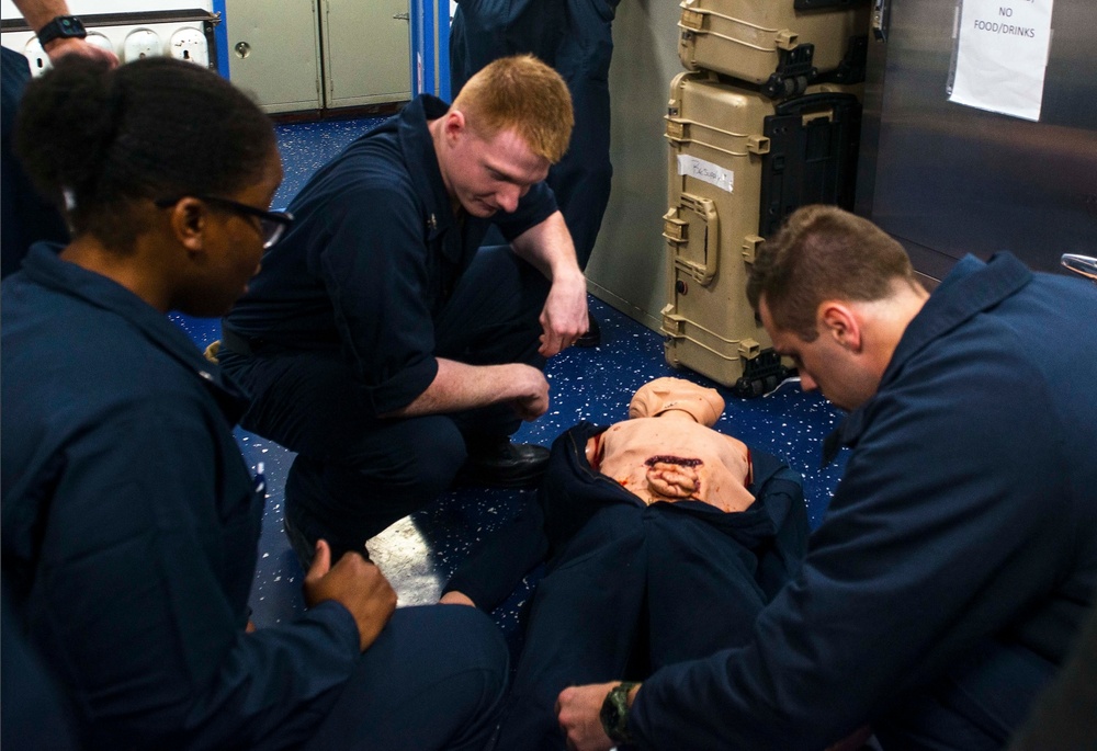 USS Mount Whitney First Aid Training
