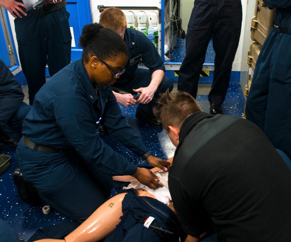 USS Mount Whitney First Aid Training