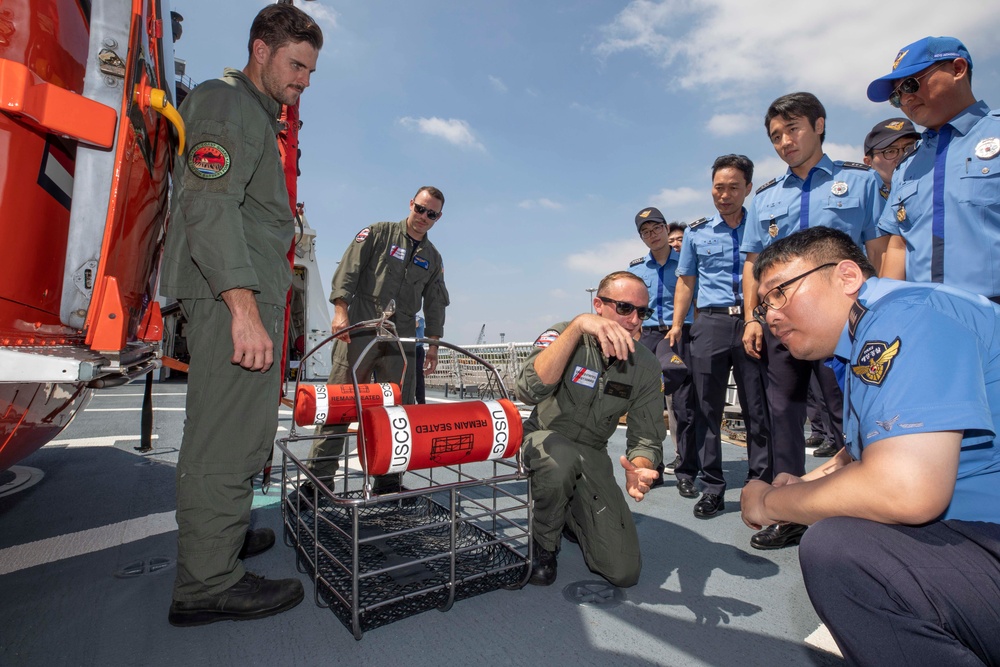 US and Korea Coast Guard Sailors Visit Each Other’s Ships