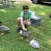 EFMP therapy animal event held at FamCamp