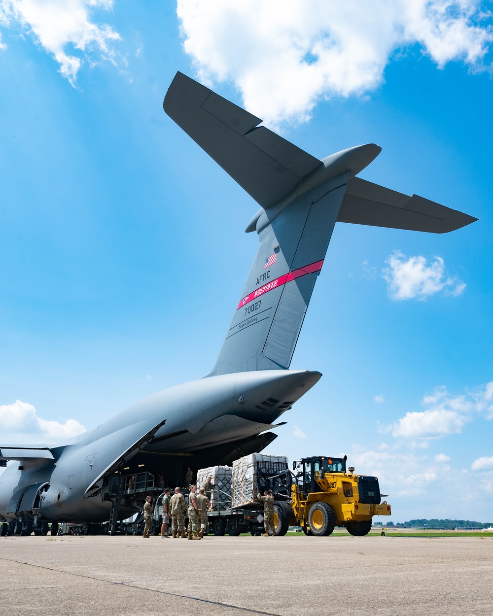 32nd APS loads 28 pallets for Denton Humanitarian Assistance Program