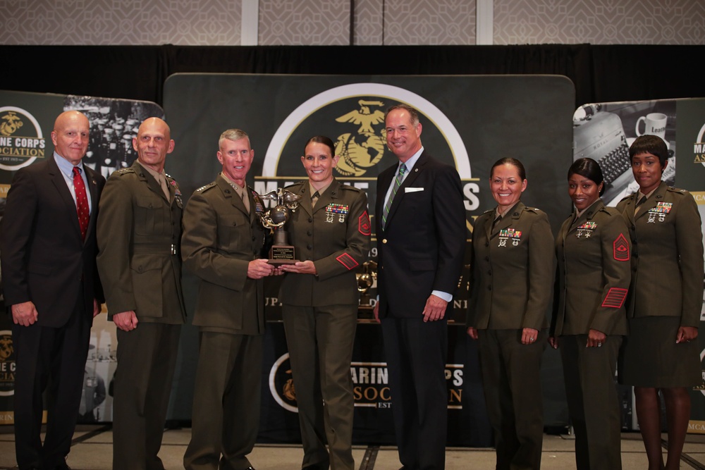 Marine from Green Bay, Wisconsin receives the Formal School Instructor of the Year Award