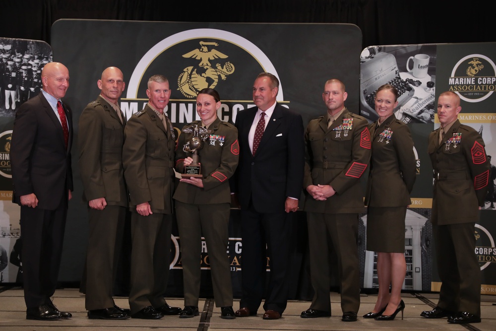 Marine from Waterloo, Michigan receives the Faculty Advisor of the Year Award