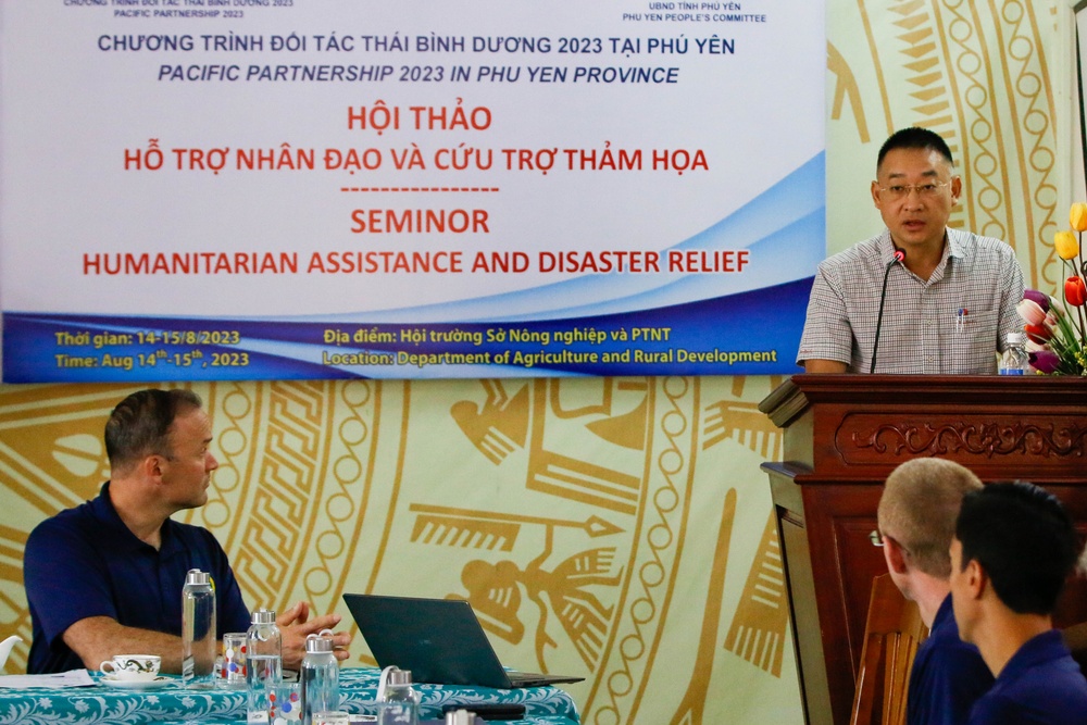 Pacific Partnership 2023 HA/DR Team and DARD share information on disaster preparedness