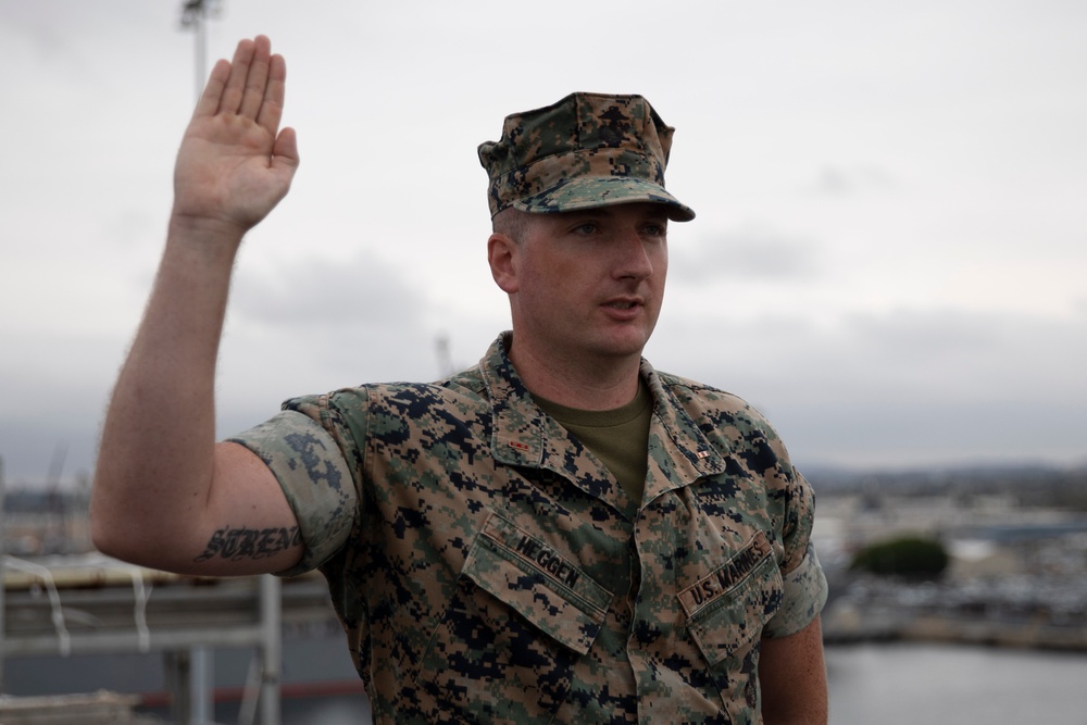 Promotion aboard USS Tripoli