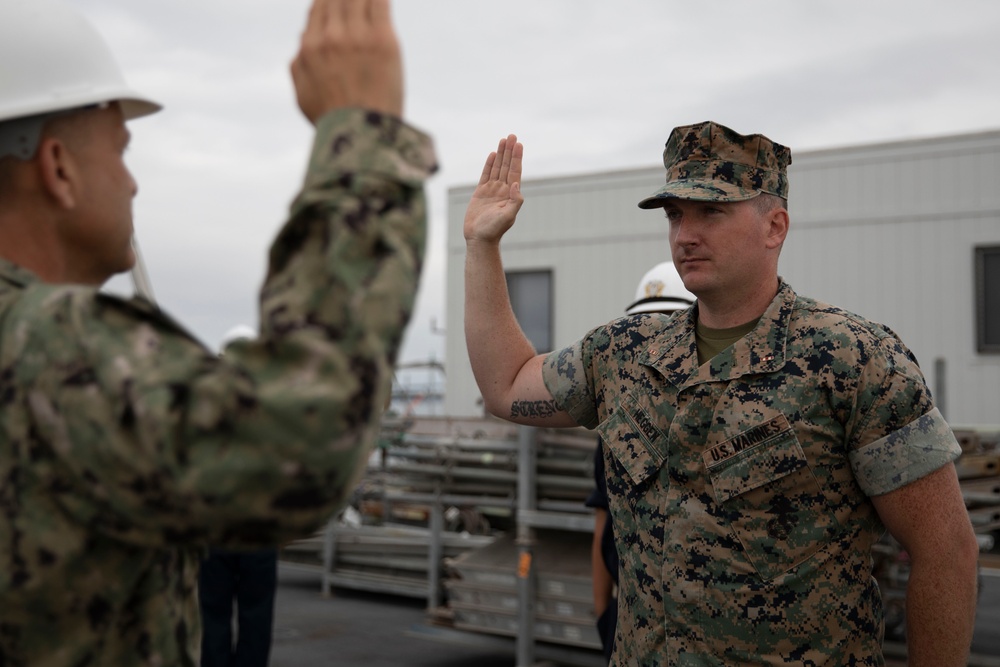 Promotion aboard USS Tripoli