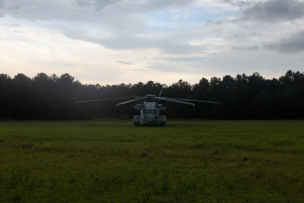 HMH-461 conducts a night flight during Large Scale Exercise 2023