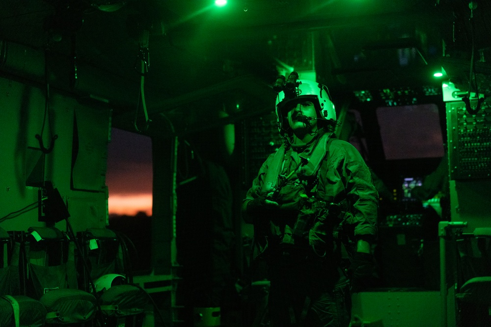 HMH-461 conducts a night flight during Large Scale Exercise 2023