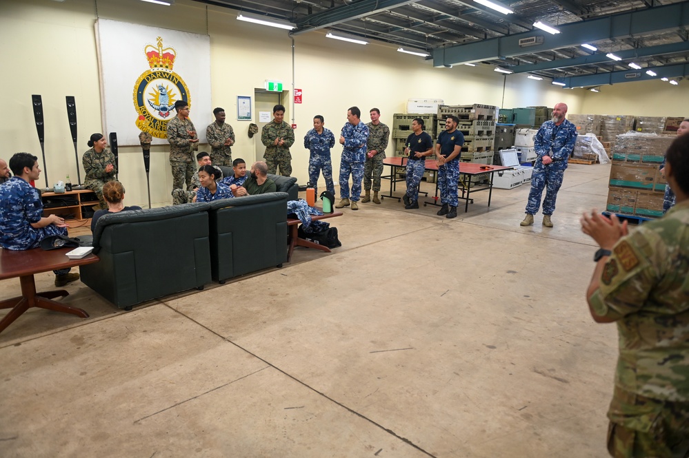 92 ARW Personnel support RAAF Darwin team during promotion ceremony