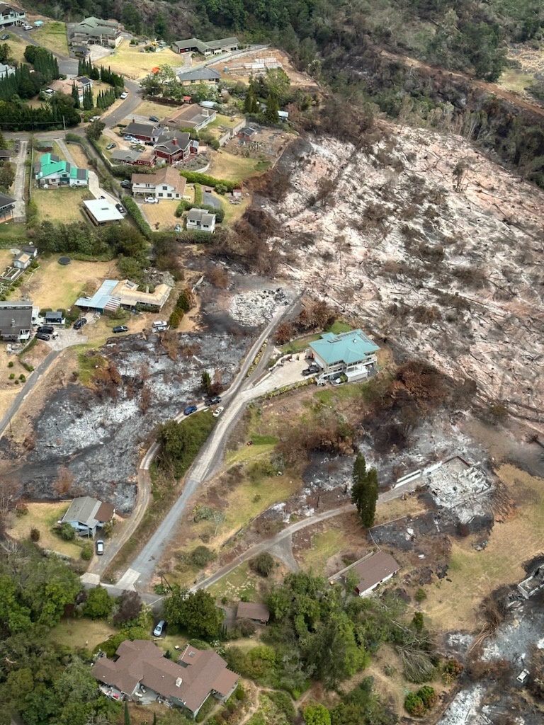 Overview of Maui Wildfire Damage