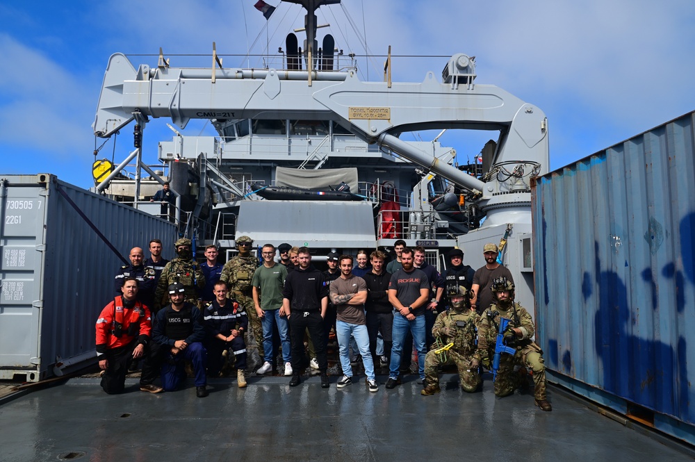 U.S. Coast Guard conducts boarding exercise with French navy for Op Nanook