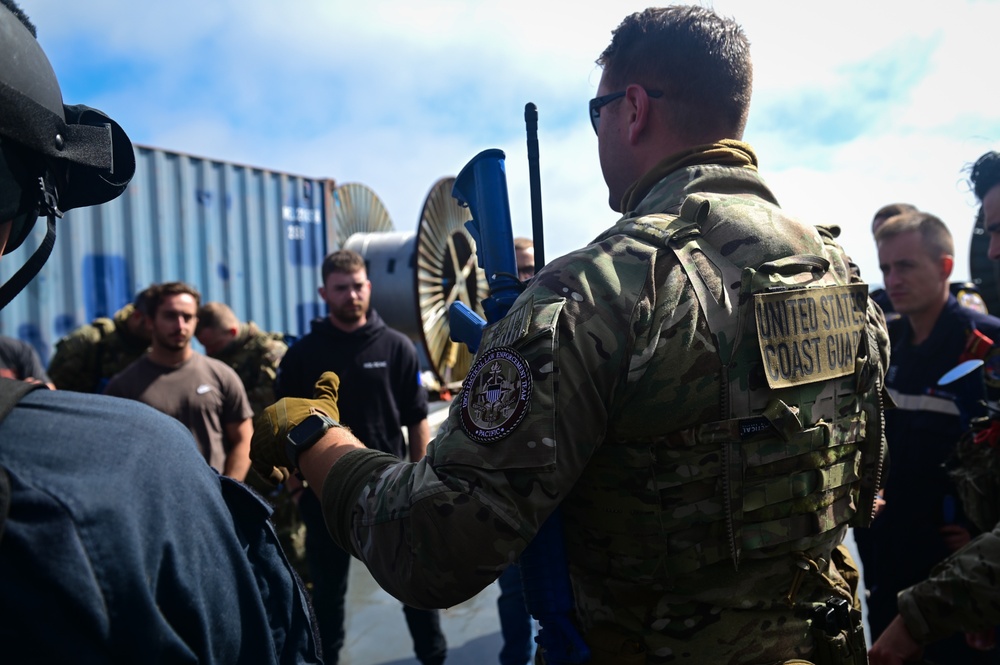 U.S. Coast Guard conducts boarding exercise with French navy for Op Nanook