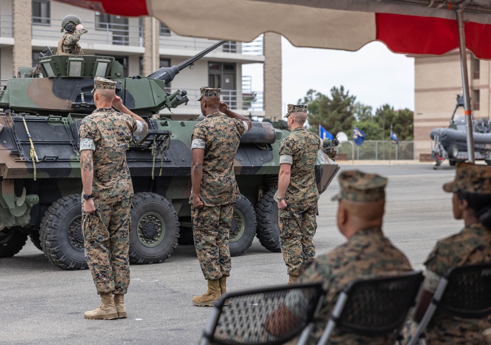 1st LAR Bn. holds relief and appointment ceremony