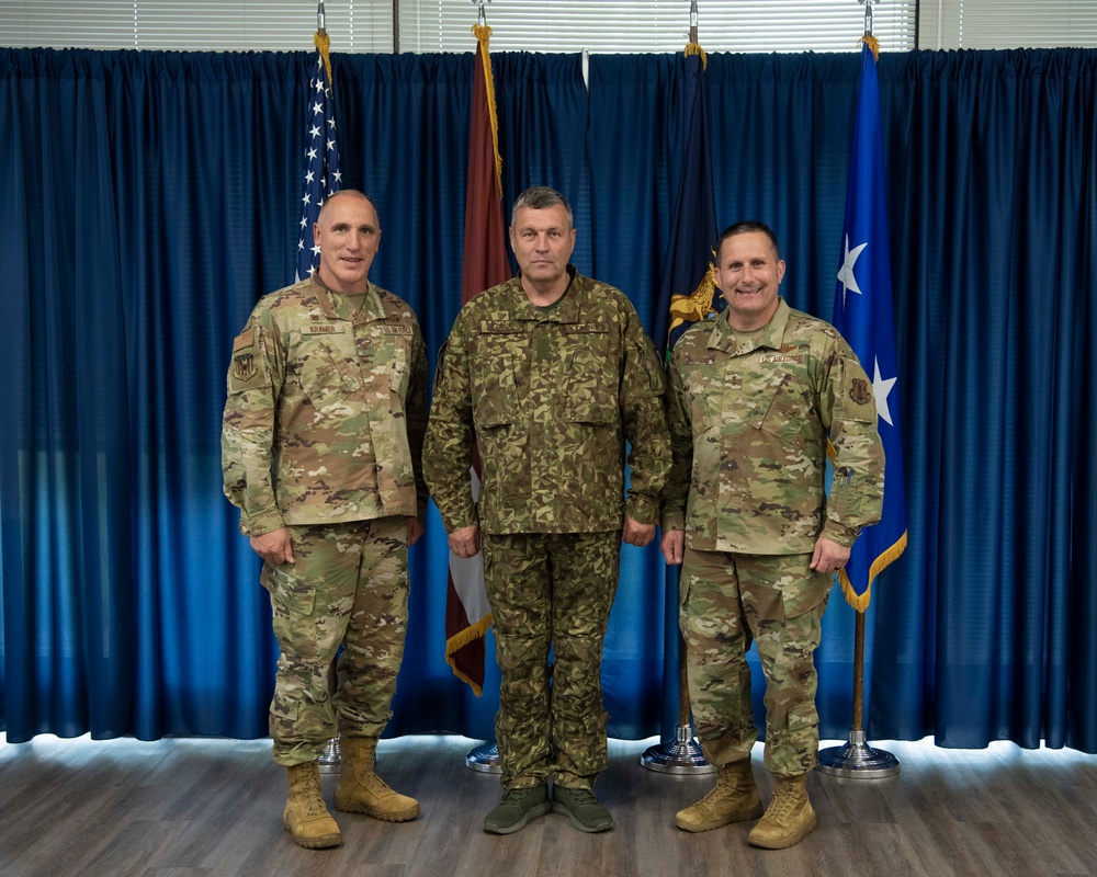 Latvian Chief of Defense Delegation tours Battle Creek ANGB