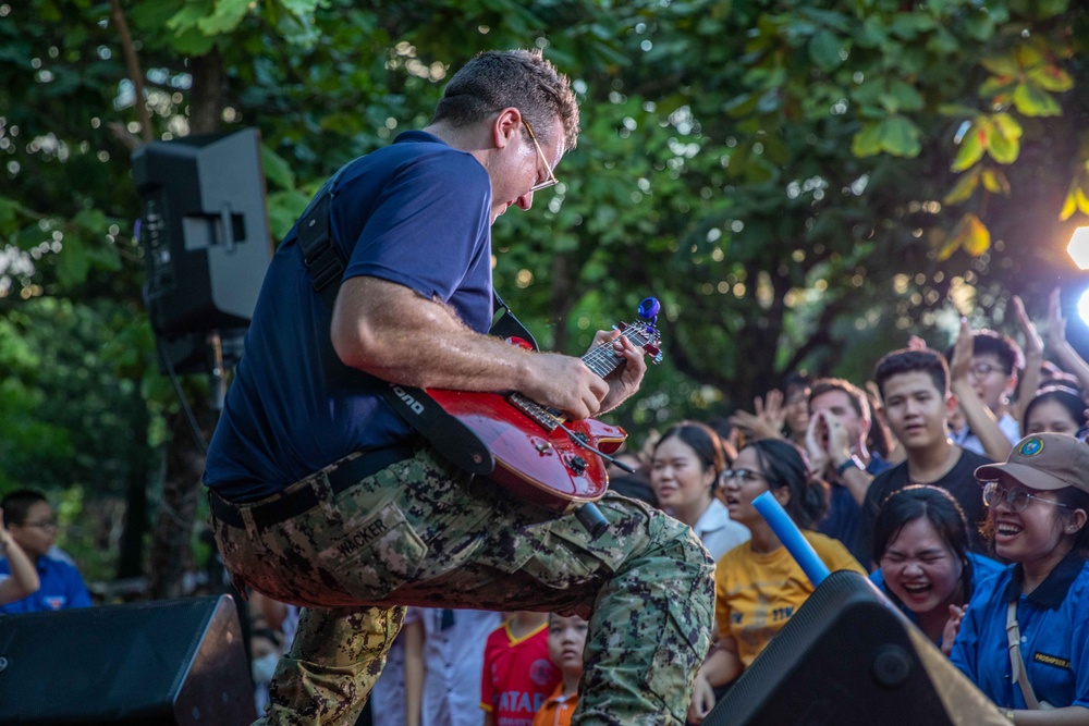 Pacific Partnership 2023 Band Performs at Luong Van Chanh High School