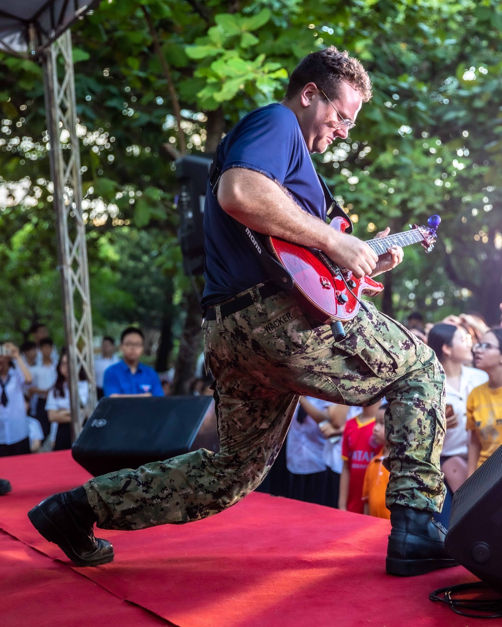 Pacific Partnership 2023 Band Performs at Luong Van Chanh High School