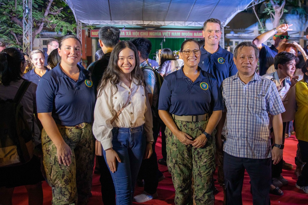 Pacific Partnership 2023 Band Performs at Luong Van Chanh High School