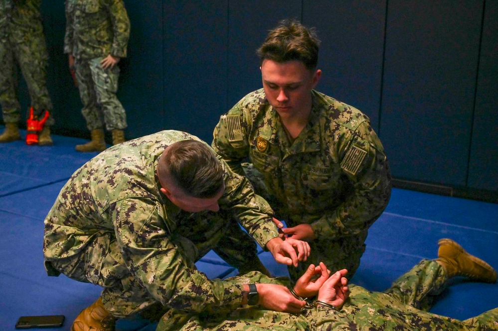 Diego Garcia conducts active shooter training and gun qualifications