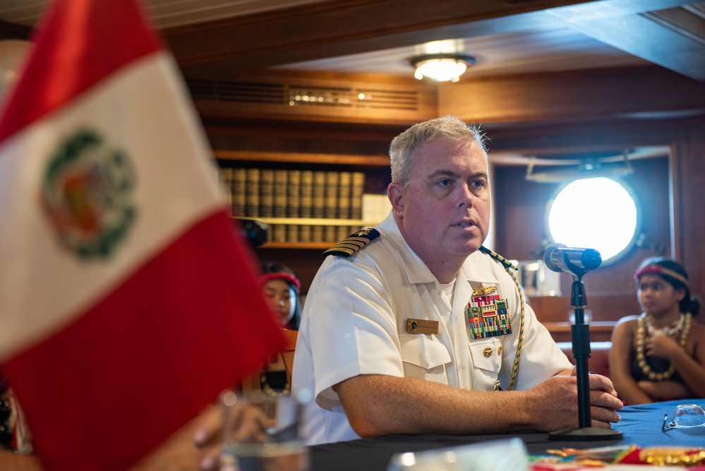 Peruvian Navy Training Ship B.A.P. Unión (BEV-161) Arrives in Naval Base Guam