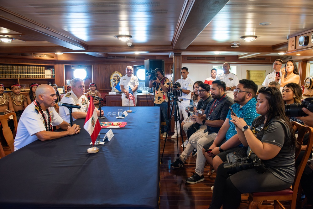 Peruvian Navy Training Ship B.A.P. Unión (BEV-161) Arrives in Naval Base Guam