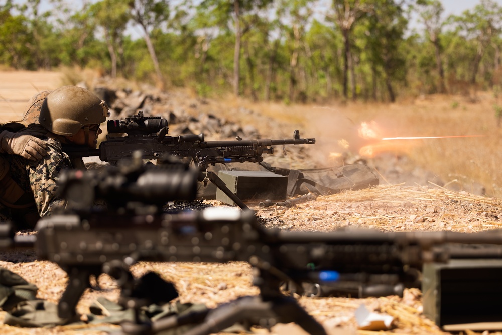 MRF-D fires M240B, M2 at Mount Bundey
