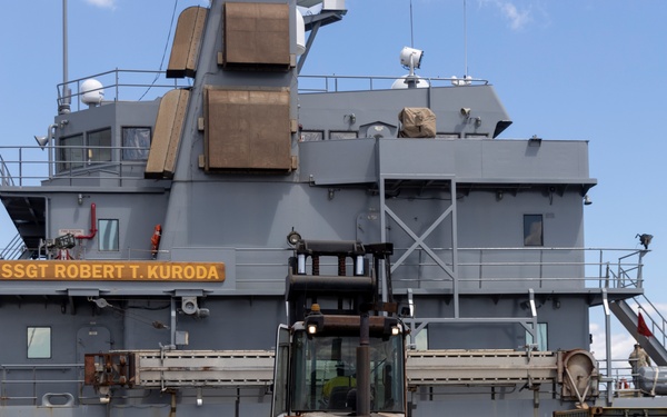MRF-D loads equipment in preparation for Exercise Super Garuda Shield 23