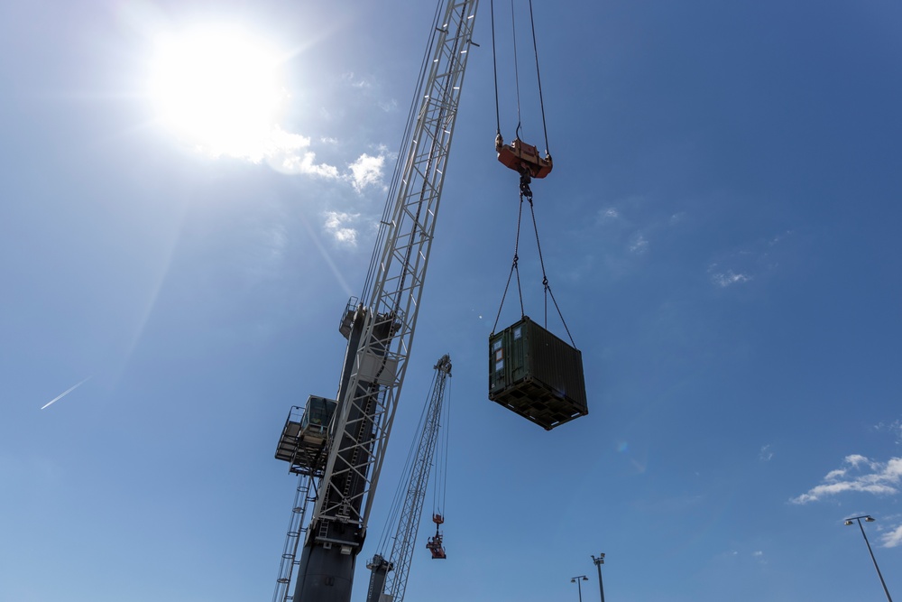 MRF-D loads equipment in preparation for Exercise Super Garuda Shield 23