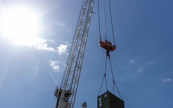 MRF-D loads equipment in preparation for Exercise Super Garuda Shield 23