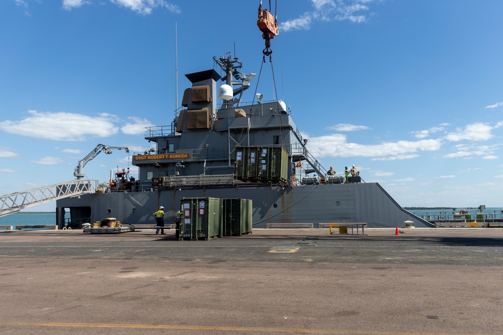 MRF-D loads equipment in preparation for Exercise Super Garuda Shield 23