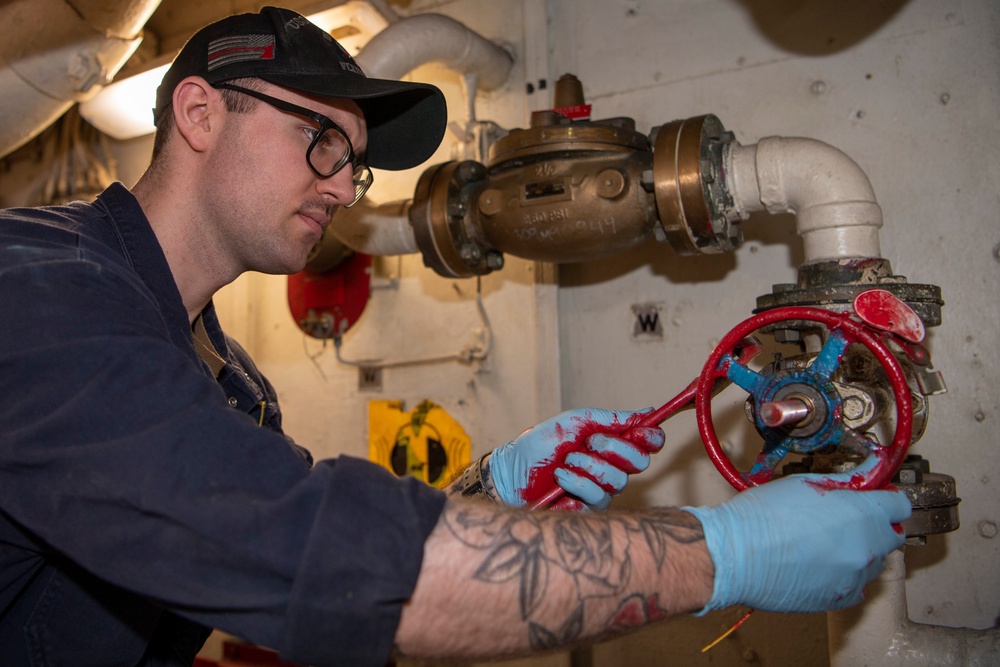 Sailors Conduct Maintenance