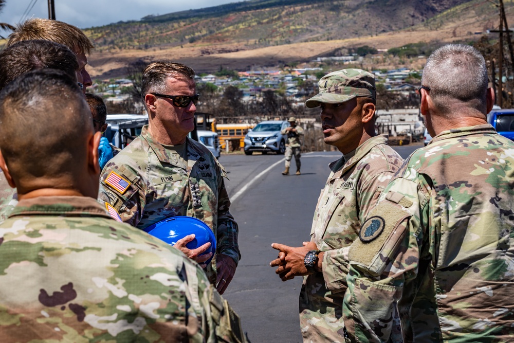 JTF-50 Command Visits Maui Wildfire Devastation