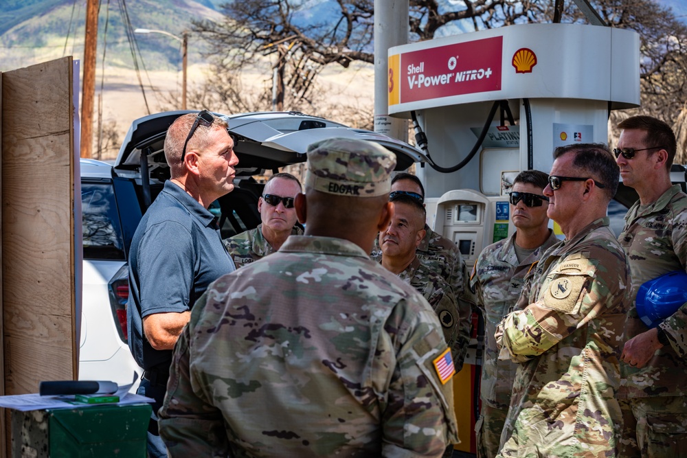 JTF-50 Command Visits Maui Wildfire Devastation