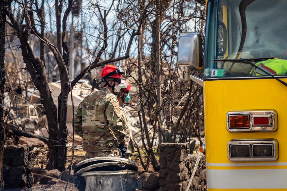 JTF-50 Command Visits Maui Wildfire Devastation