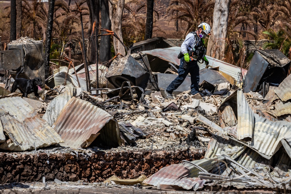 JTF-50 Command Visits Maui Wildfire Devastation