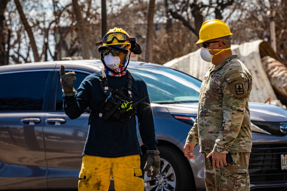 JTF-50 Command Visits Maui Wildfire Devastation