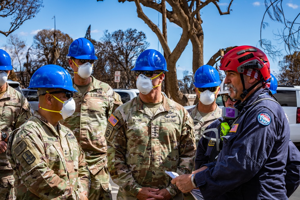 JTF-50 Command Visits Maui Wildfire Devastation