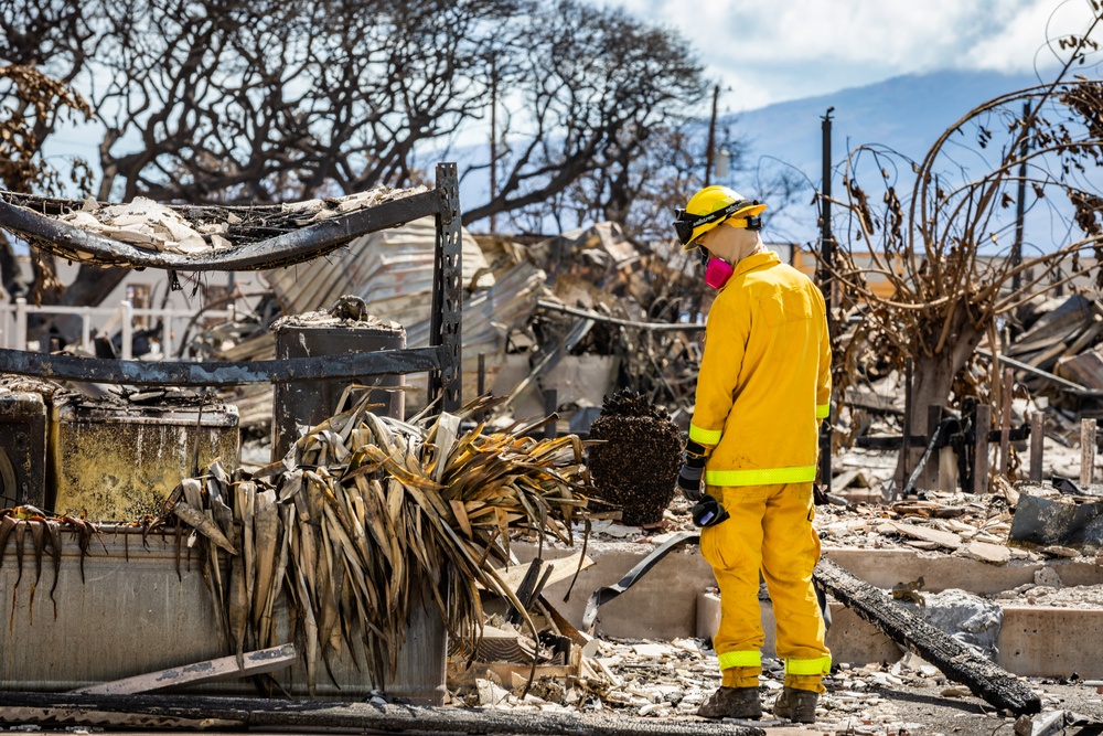 JTF-50 Command Visits Maui Wildfire Devastation