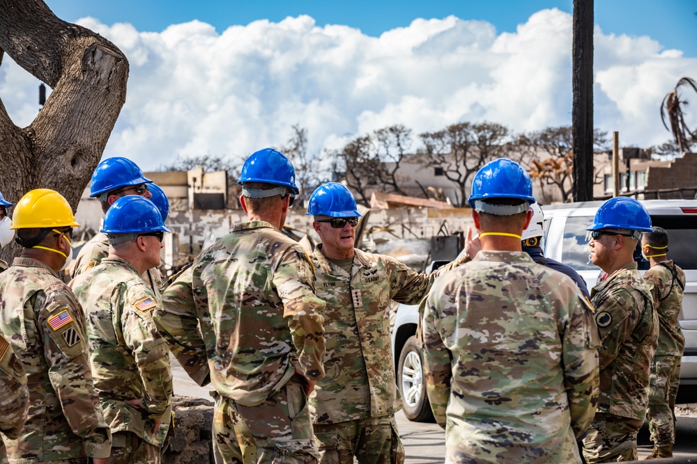 JTF-50 Command Visits Maui Wildfire Devastation