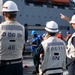 USS Ralph Johnson (DDG 114) conducts a replenishment-at-sea with the USNS Matthew Perry (T-AKE-9).