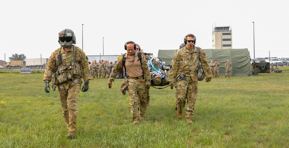 Joint Forces Conduct a Mass Casualty Evacuation Exercise During Northern Strike 2023