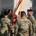 Command Sgt. Maj. Kirk L. Ray accepts USAG Poland colors