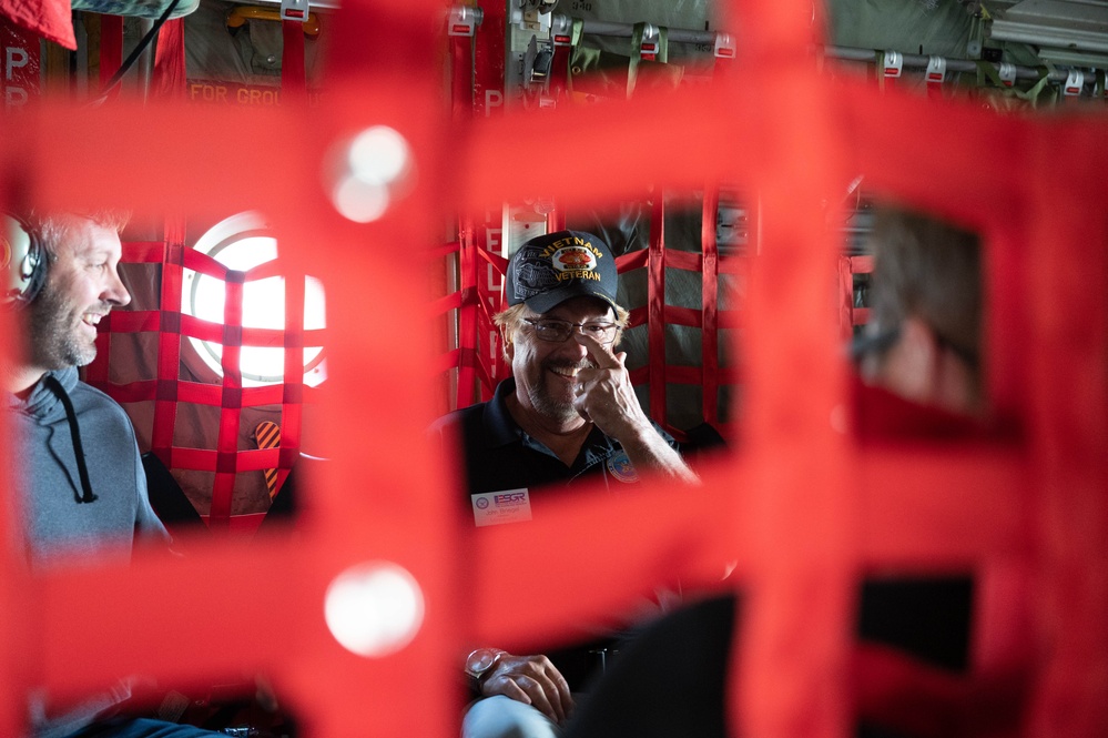 Rare Air: Civilian employers fly in a C-130 during the 934 AW's Employers Day
