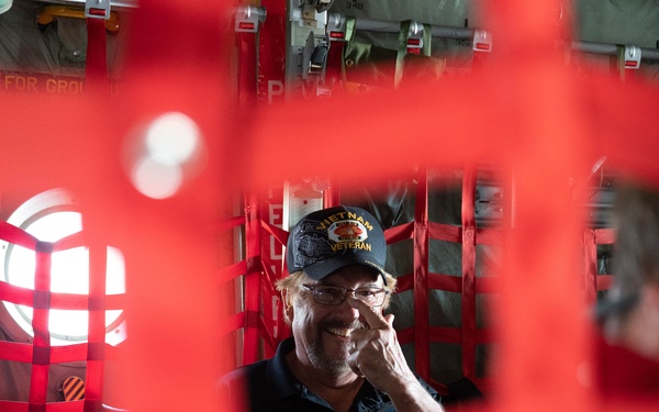 Rare Air: Civilian employers fly in a C-130 during the 934 AW's Employers Day