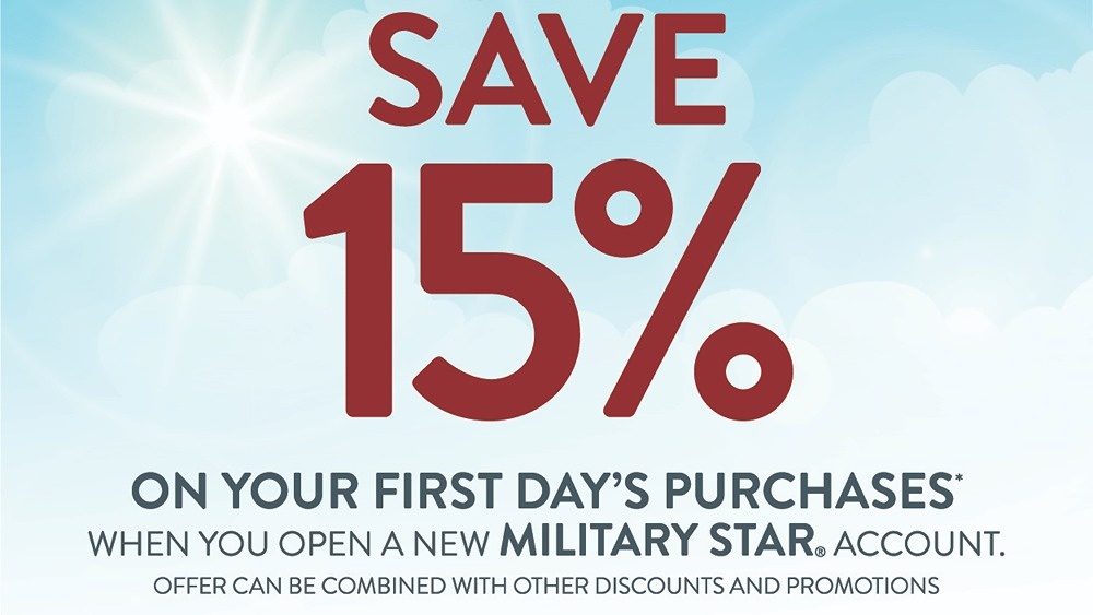 New MILITARY STAR Cardmembers Can Save on First-Day Purchases Aug. 17-31