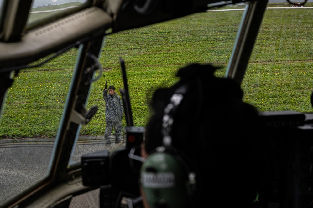 JASDF and USAF coalition airdrop mission during Mobility Guardian 23