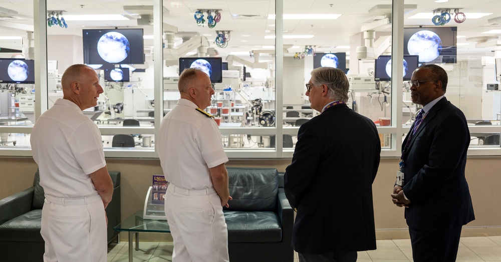 Acting Surgeon General of the Navy visits Louisiana State University Health New Orleans School of Medicine