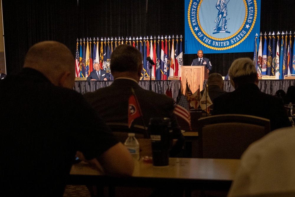 52nd Annual National Conference of the Enlisted Association of the United States: Leaders address the crowd