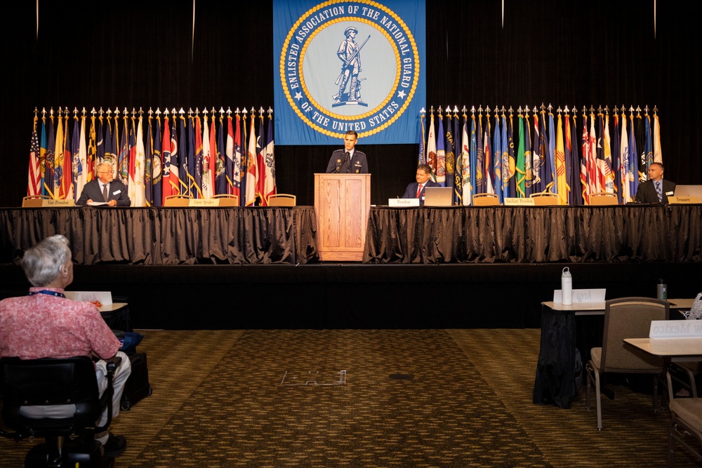 52nd Annual National Conference of the Enlisted Association of the United States: Leaders address the crowd