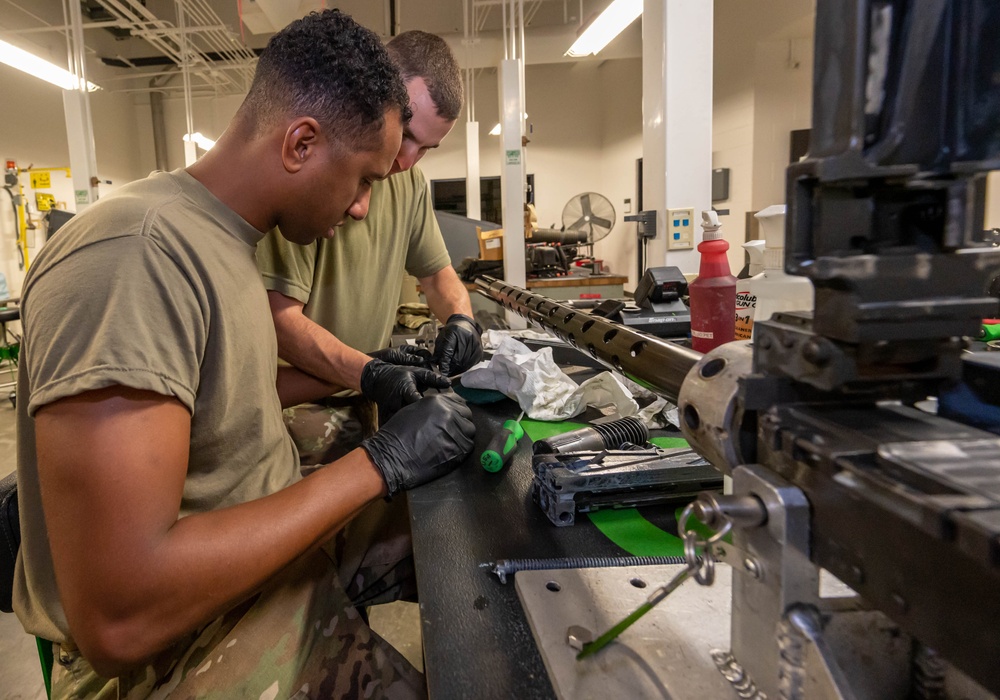 920th weapons specialists perform after fire inspections